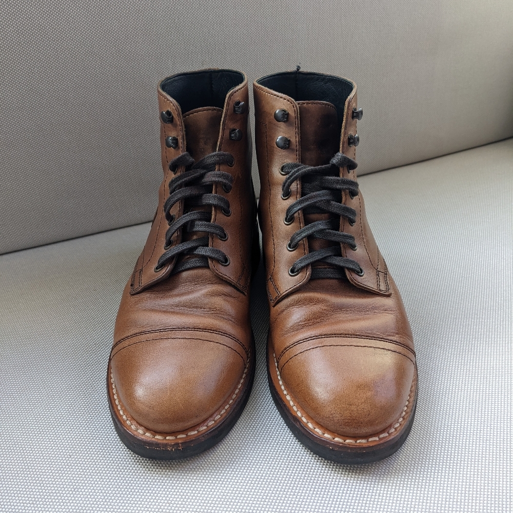 Thursday Boot Co Mens Natural Captain Boot Handcrafted Leather
